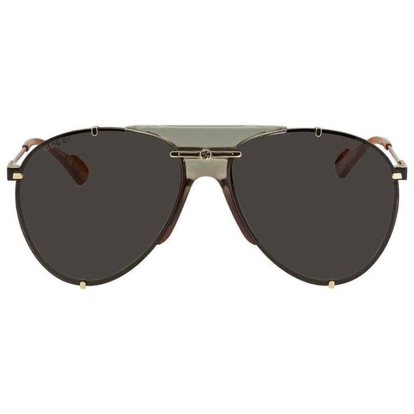 NEW Gucci Grey and Gold Aviator Unisex Sunglasses - Picture 3 of 4